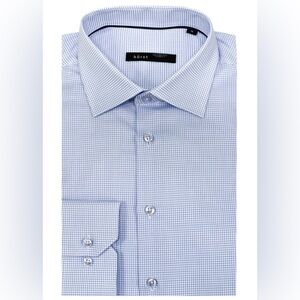 Horst Long Sleeve Shirt 100% Cotton Light Blue Size 16